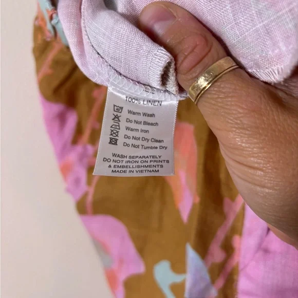 High-Waist Wide-Leg Floral Print Pants - Pink & Brown - Picture 8 of 11